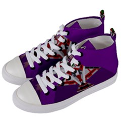 Toy Plane Outer Space Launching Women s Mid-top Canvas Sneakers by Sudhe