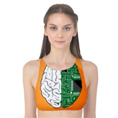 Technology Brain Digital Creative Tank Bikini Top by Sudhe