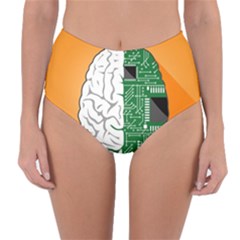 Technology Brain Digital Creative Reversible High-waist Bikini Bottoms