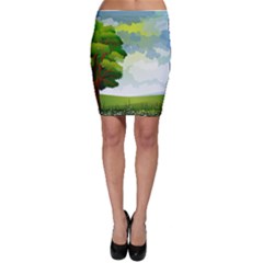 Landscape Nature Natural Sky Bodycon Skirt by Sudhe