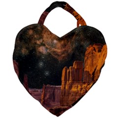 Geology Sand Stone Canyon Giant Heart Shaped Tote by Sudhe