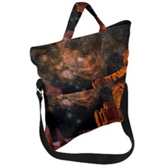 Geology Sand Stone Canyon Fold Over Handle Tote Bag by Sudhe