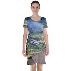 Rock Scenery The H Mong People Home Short Sleeve Nightdress by Sudhe