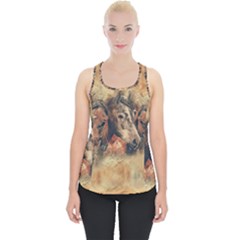 Head Horse Animal Vintage Piece Up Tank Top by Sudhe