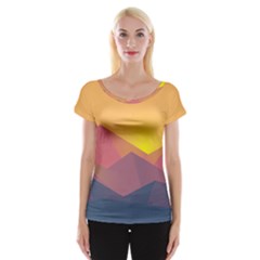 Image Sunset Landscape Graphics Cap Sleeve Top by Sudhe