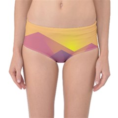 Image Sunset Landscape Graphics Mid-waist Bikini Bottoms by Sudhe