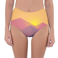 Image Sunset Landscape Graphics Reversible High-waist Bikini Bottoms