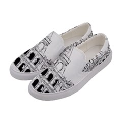 Line Art Architecture Women s Canvas Slip Ons by Sudhe