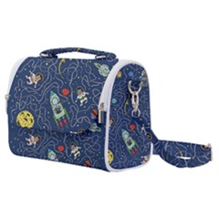 Cat Cosmos Cosmonaut Rocket Satchel Shoulder Bag by Sudhe