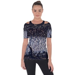 Asphalt Road  Shoulder Cut Out Short Sleeve Top by rsooll