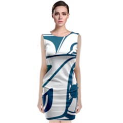 Blue Vector Car Classic Sleeveless Midi Dress by Sudhe