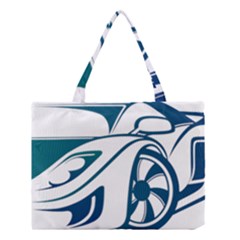 Blue Vector Car Medium Tote Bag by Sudhe