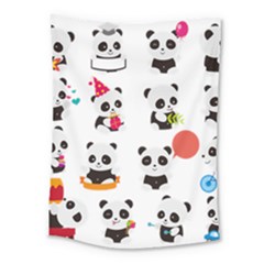 Giant Panda Bear Cuteness Medium Tapestry by Sudhe