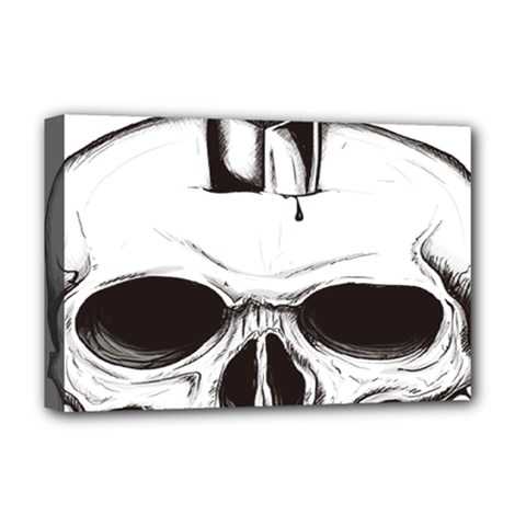 Skull Knife Euclidean Vector Skull Sword Inserted Deluxe Canvas 18  X 12  (stretched)
