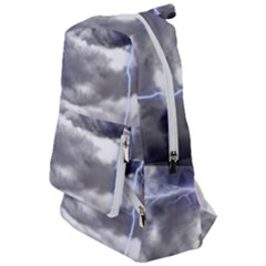 Thunder And Lightning Weather Clouds Painted Cartoon Travelers  Backpack by Sudhe