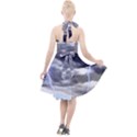 Thunder And Lightning Weather Clouds Painted Cartoon Halter Party Swing Dress  View2