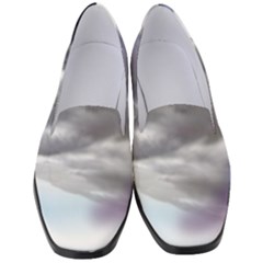 Thunder And Lightning Weather Clouds Painted Cartoon Women s Classic Loafer Heels by Sudhe