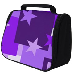 Purple Stars Pattern Shape Full Print Travel Pouch (big)