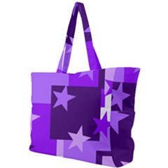 Purple Stars Pattern Shape Simple Shoulder Bag