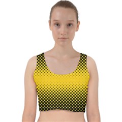 Dot Halftone Pattern Vector Velvet Racer Back Crop Top by Mariart