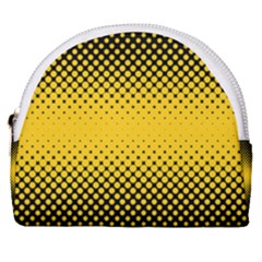 Dot Halftone Pattern Vector Horseshoe Style Canvas Pouch by Mariart
