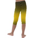 Dot Halftone Pattern Vector Kids  Lightweight Velour Capri Leggings  View4