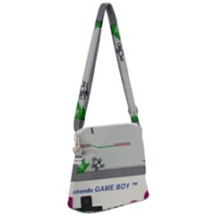 Game Boy White Zipper Messenger Bag by Sudhe