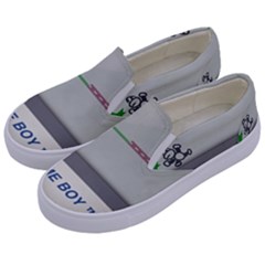 Game Boy White Kids  Canvas Slip Ons by Sudhe