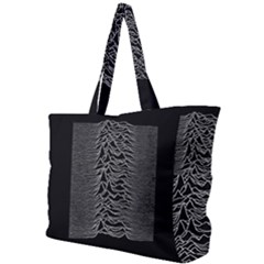 Grayscale Joy Division Graph Unknown Pleasures Simple Shoulder Bag by Sudhe