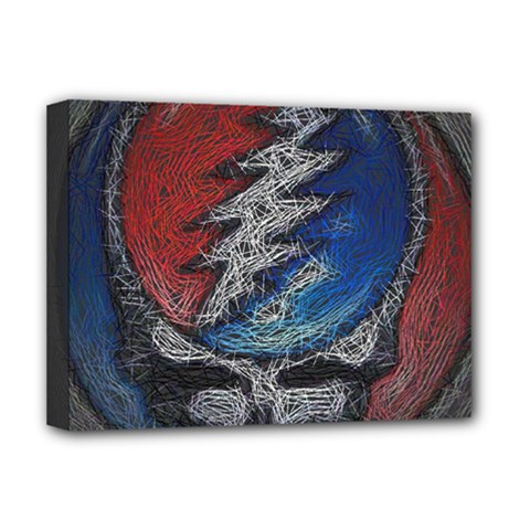 Grateful Dead Logo Deluxe Canvas 16  X 12  (stretched)  by Sudhe