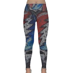 Grateful Dead Logo Lightweight Velour Classic Yoga Leggings by Sudhe