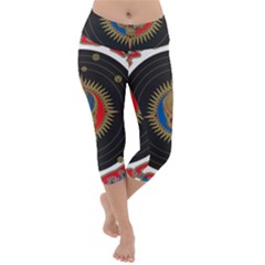 The Grateful Dead Lightweight Velour Capri Yoga Leggings by Sudhe