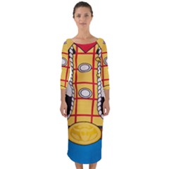 Woody Toy Story Quarter Sleeve Midi Bodycon Dress by Sudhe