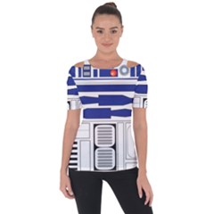 R2 Series Astromech Droid Shoulder Cut Out Short Sleeve Top by Sudhe