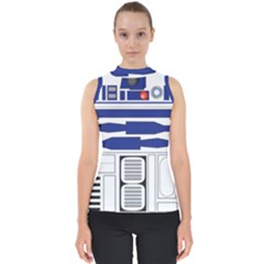 R2 Series Astromech Droid Mock Neck Shell Top by Sudhe