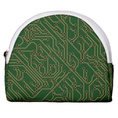 Circuit Board Electronics Draft Horseshoe Style Canvas Pouch by Pakrebo