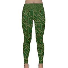 Circuit Board Electronics Draft Lightweight Velour Classic Yoga Leggings by Pakrebo