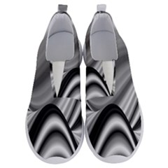 Waves Black And White Modern No Lace Lightweight Shoes