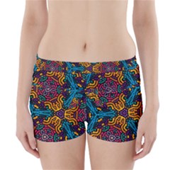Grubby Colors Kaleidoscope Pattern Boyleg Bikini Wrap Bottoms by Pakrebo