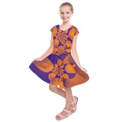 Digital Art Art Artwork Abstract Kids  Short Sleeve Dress by Pakrebo