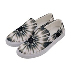 Abstract Fractal Pattern Lines Women s Canvas Slip Ons by Pakrebo