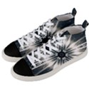 Abstract Fractal Pattern Lines Men s Mid-Top Canvas Sneakers View2