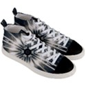 Abstract Fractal Pattern Lines Men s Mid-Top Canvas Sneakers View3