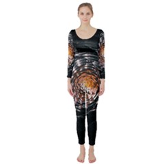 Abstract Fractal Pattern Galaxy Long Sleeve Catsuit