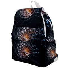 Abstract Fractal Pattern Galaxy Top Flap Backpack