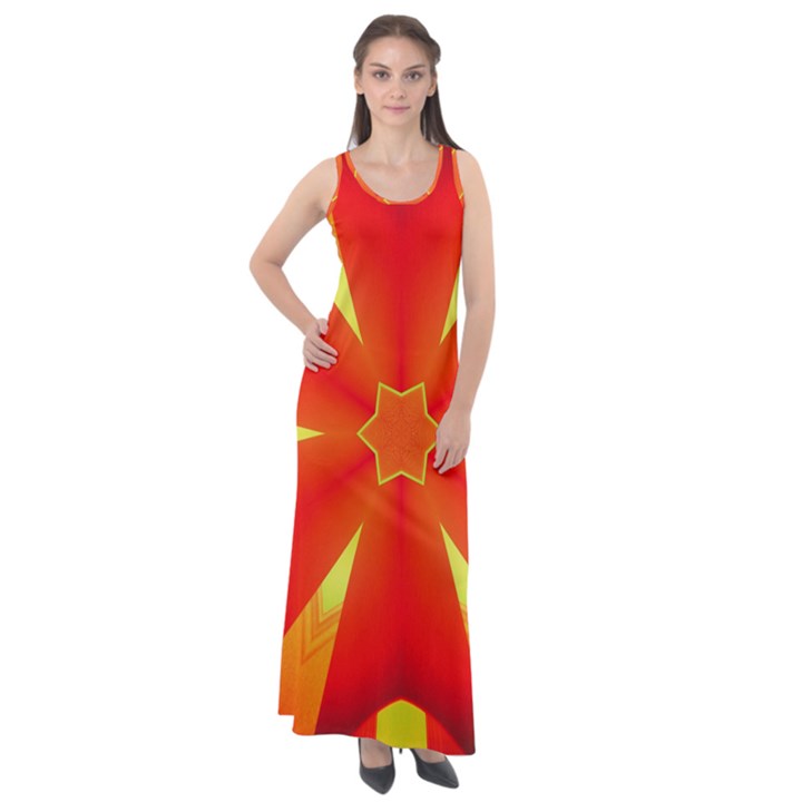 Digital Art Art Artwork Abstract Sleeveless Velour Maxi Dress