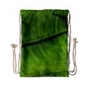 Green Leaf Plant Freshness Color Drawstring Bag (Small) View1