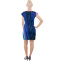 Abstract Fractal Pattern Lines Cap Sleeve Bodycon Dress View2