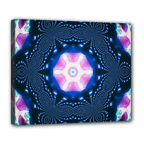 Abstract Fractal Pattern Colorful Deluxe Canvas 24  X 20  (stretched) by Pakrebo