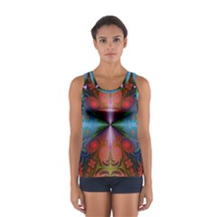 Fractal Fractal Background Design Sport Tank Top  by Pakrebo